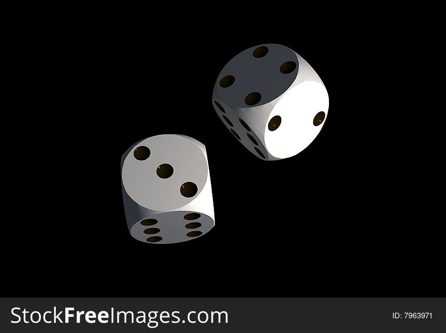 Dices - Isolated On Black