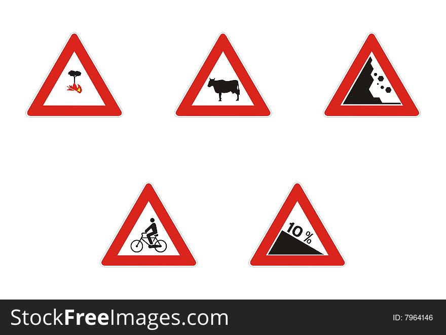 driving warning signs