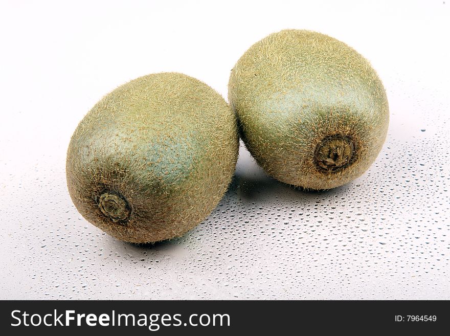 Kiwi Fruit on white background .