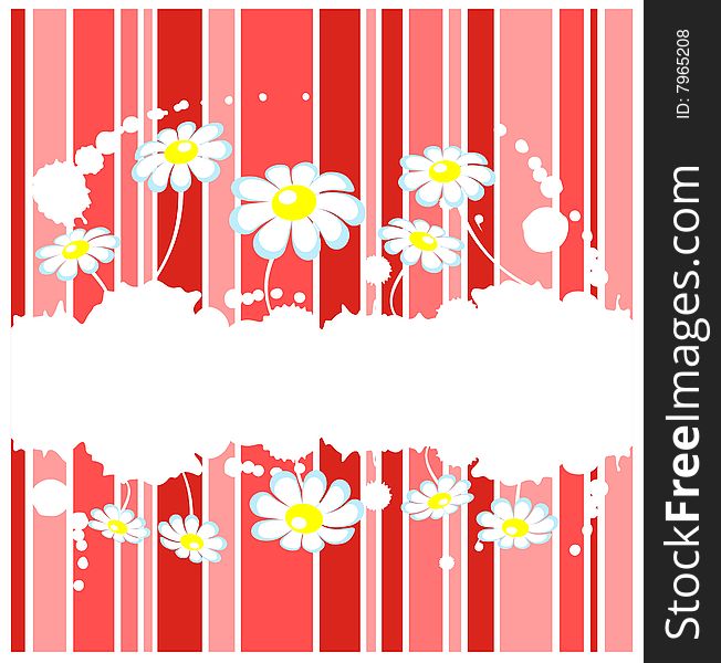 Striped floral background