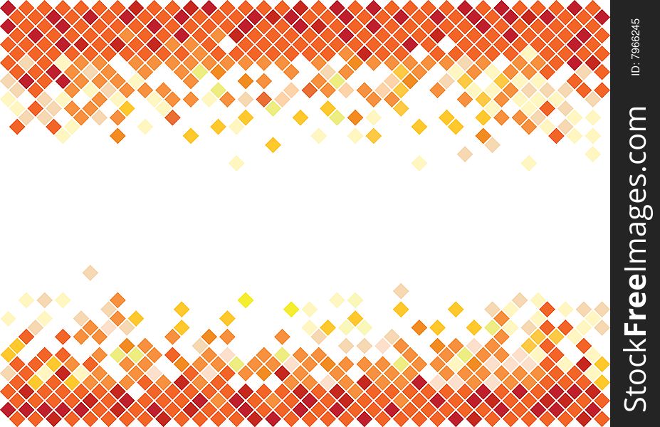 Mosaic background in orange color