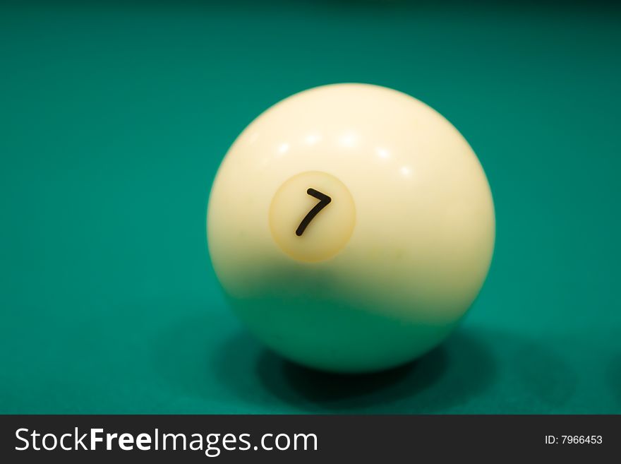 Balls for game in the russian billiards on the table