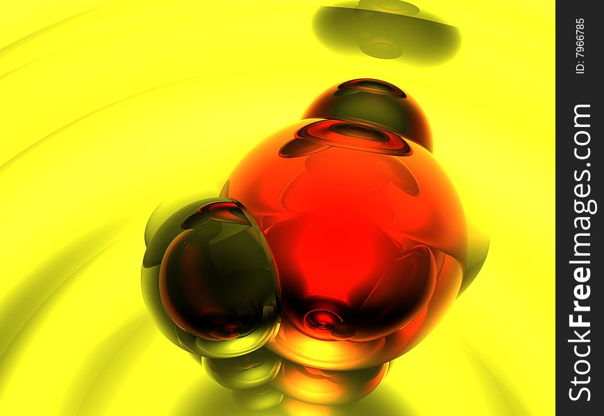 Render of molecule, abstract structure