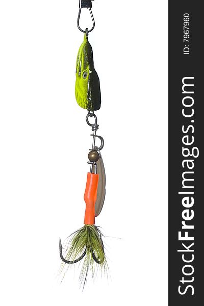 Baits with the hooks for fishing. Baits with the hooks for fishing