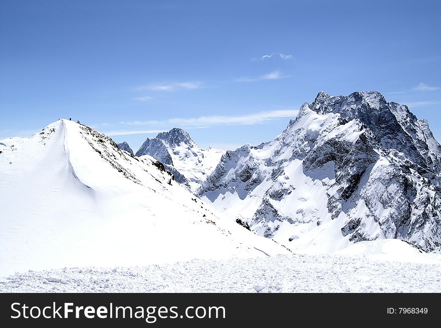 Caucasus Mountains. Dombaj. Ski resort