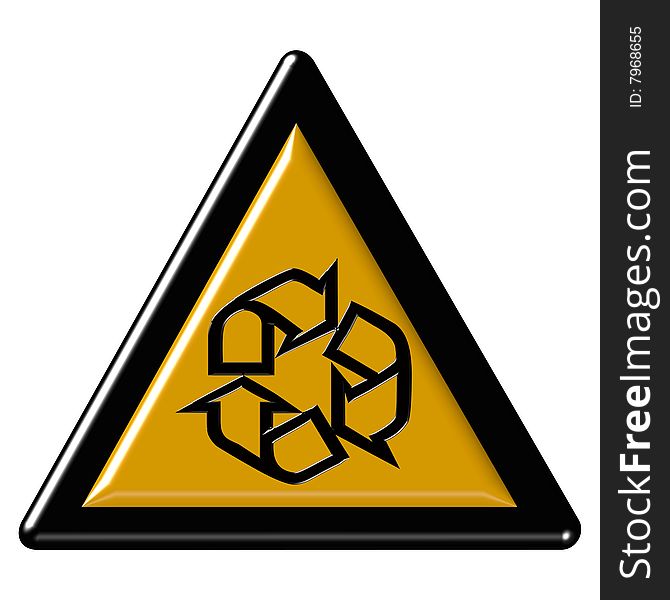 Recycle sign - a computer generated image