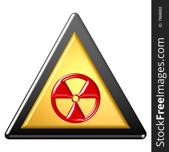 Radioactive sign - a computer generated image
