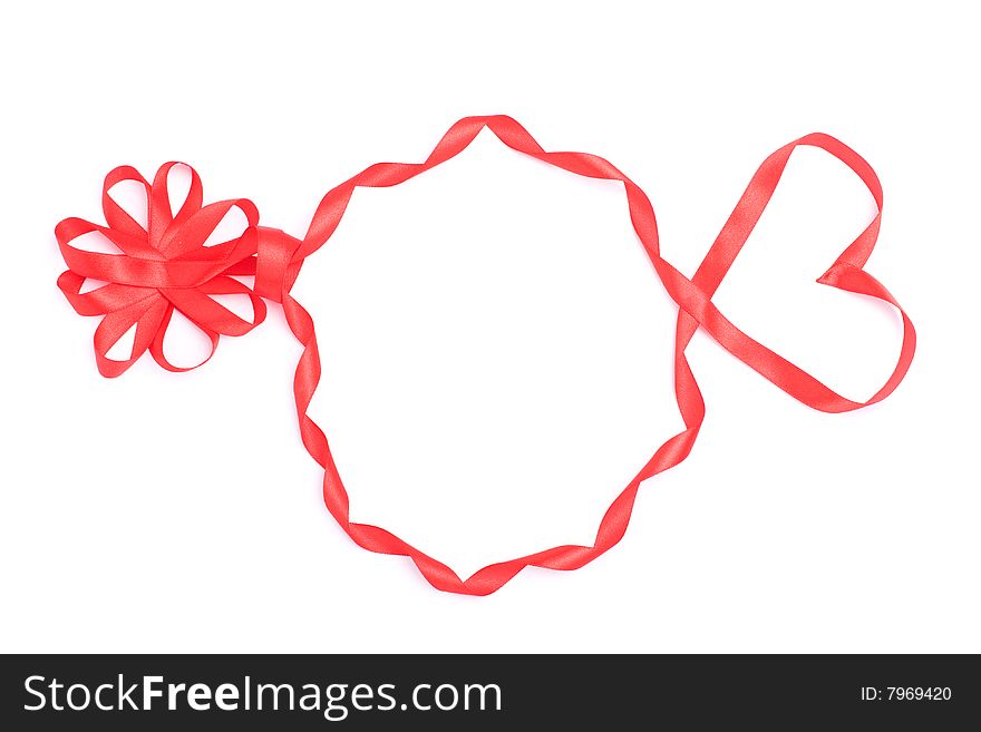 Silhouette of head from ribbon for Valentine