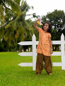 Kid In The Park With Her Toy Aeroplane Royalty Free Stock Photo Kid In The Park With Her Toy Aeroplane Royalty Free Stock Photo