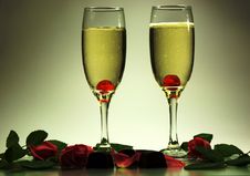 Love, Champagne And Sweets Stock Images Love, Champagne And Sweets Stock Images