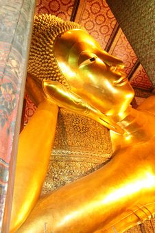 The Reclining Buddha Of Wat Pho. Royalty Free Stock Photo The Reclining Buddha Of Wat Pho. Royalty Free Stock Photo