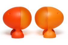 Two Orange Eggs Stock Photography