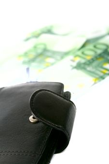 Leather Purse And Euro Royalty Free Stock Photo Leather Purse And Euro Royalty Free Stock Photo