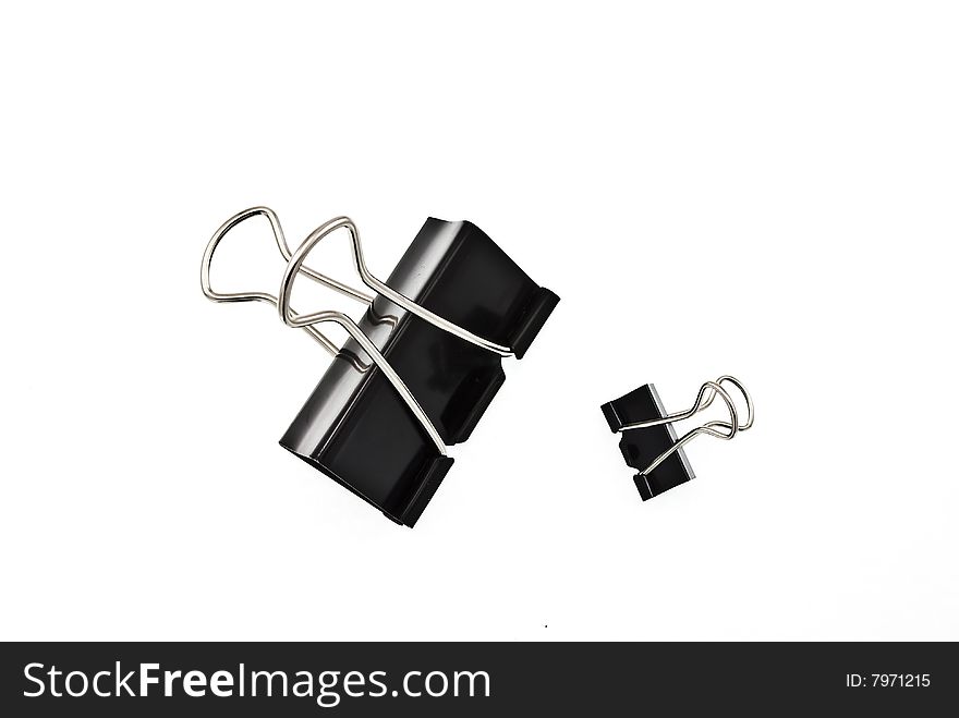 Document clips on white background