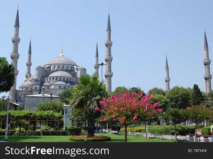 Blue Mosque, Istanbul captured in the July sun