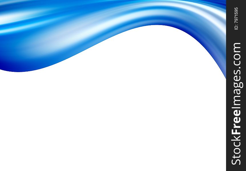 Blue dynamic waves on white background. Abstract illustration. Blue dynamic waves on white background. Abstract illustration.