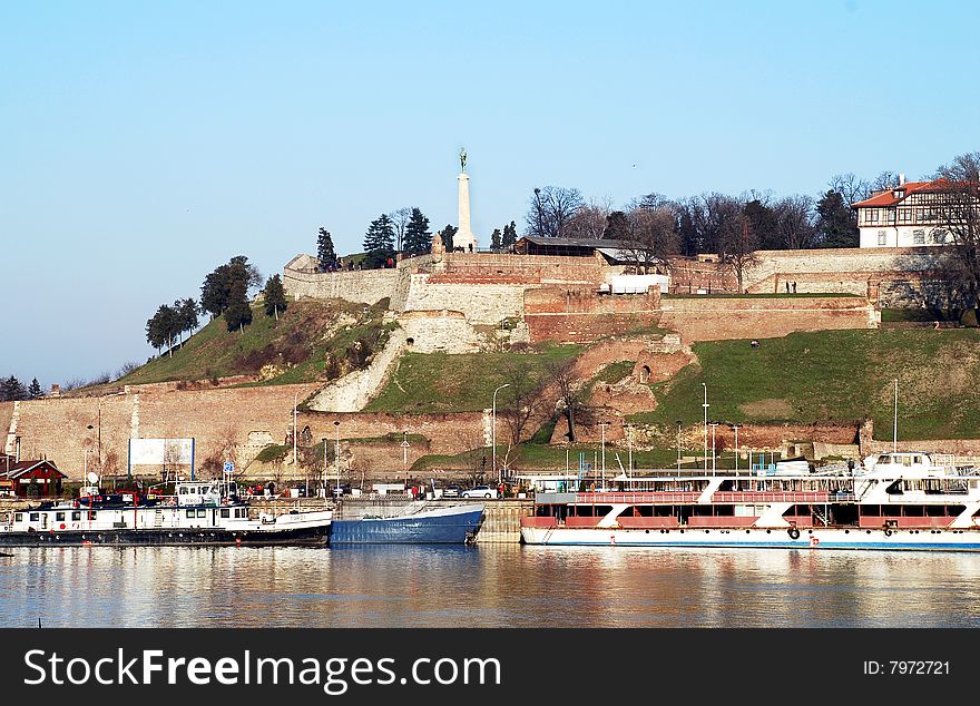 Fortress over danube river in center of Belgrade, Serbia. Fortress over danube river in center of Belgrade, Serbia