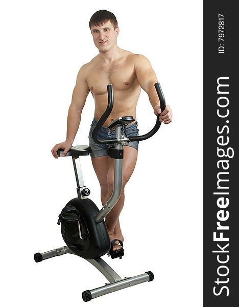 Man And  Exercise Bicycle