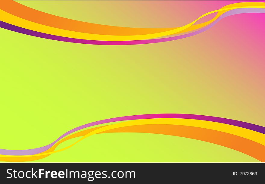 Illustration of abstract background in flying type