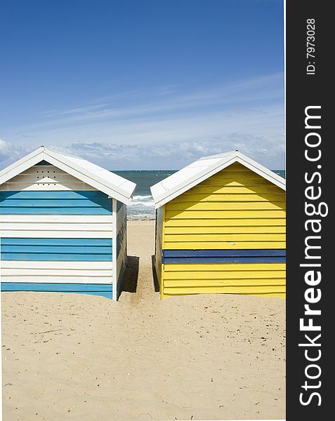 Bathing Boxes taken at Brighton Beach, Victoria, Australia.