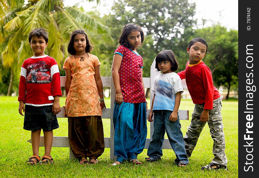 Asian origin kid in a park. Asian origin kid in a park