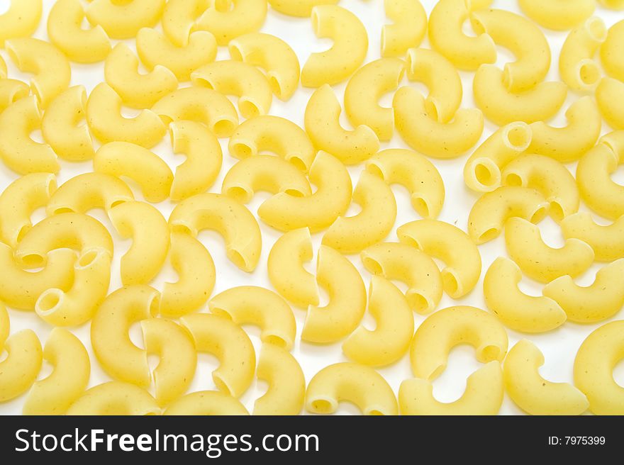 Pasta on a white background