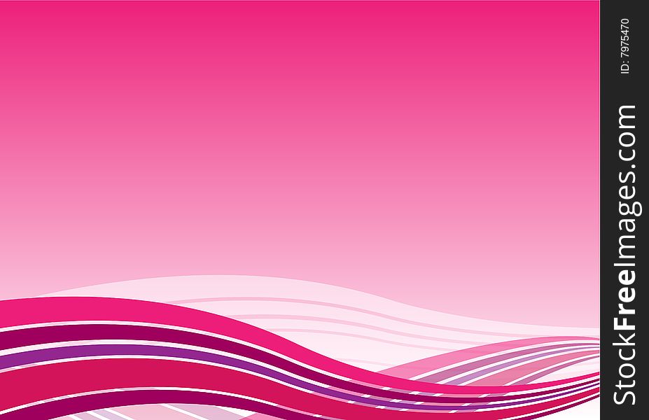 Background with pink waves