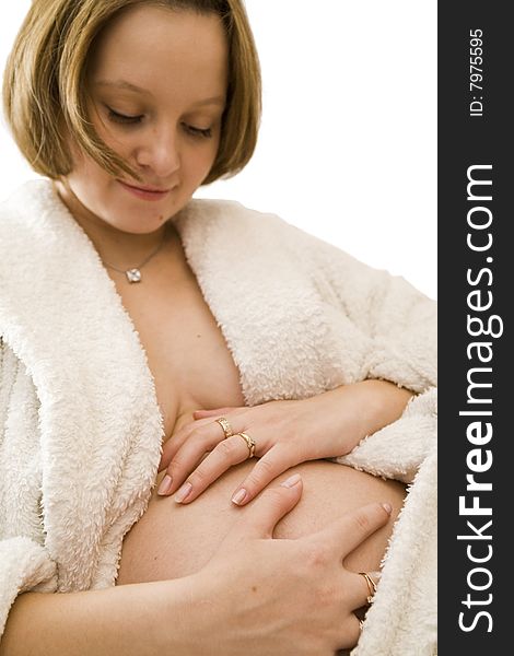 Pregnant Woman Holding Her Belly