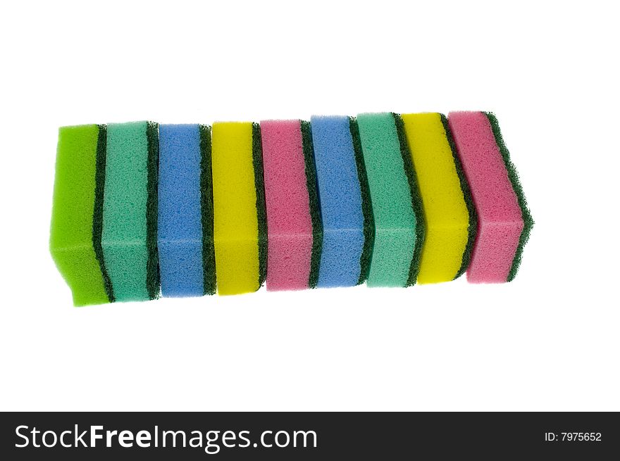 Multi-coloured sponge