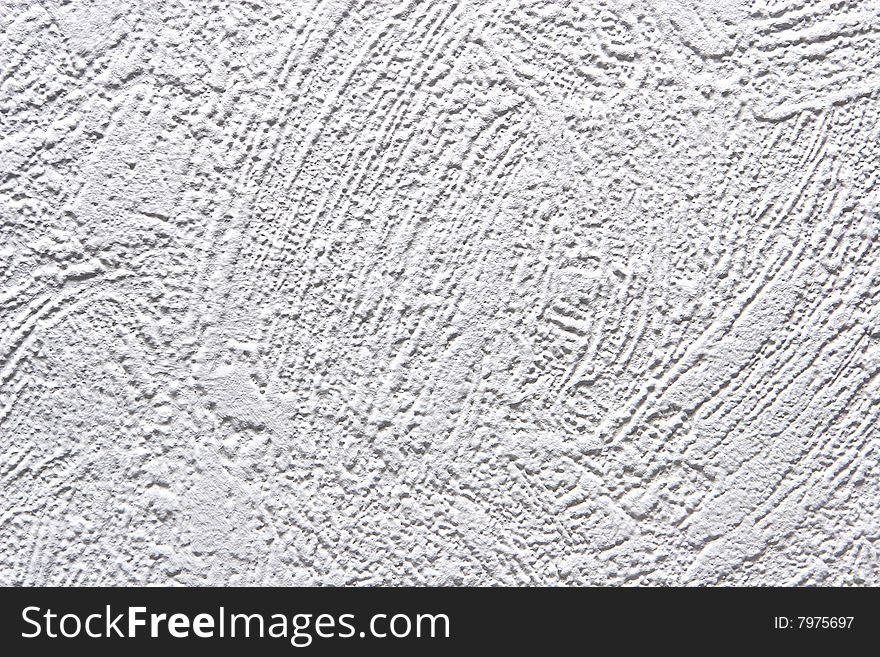 Closeup of white textured wall