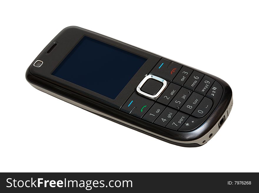 Modern mobile phone on a white background