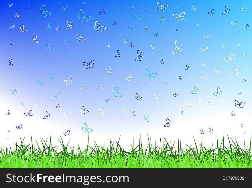 Vector illustration of butterfly background. Vector illustration of butterfly background