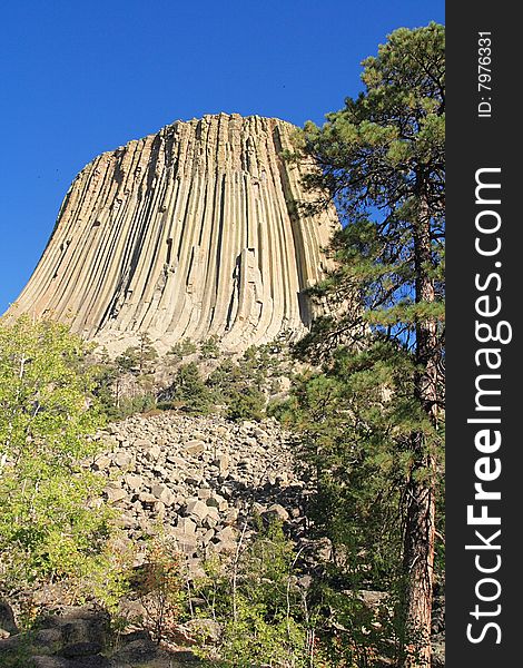 View of the Devils Tower National Monument, Wyoming
