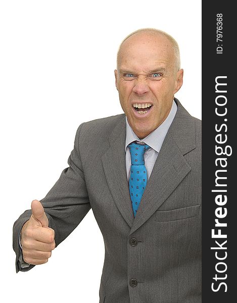 Businessman isolated against a white background