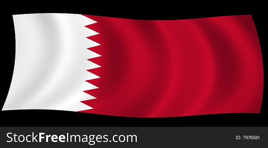 Qatar State Of Flag In The Wind