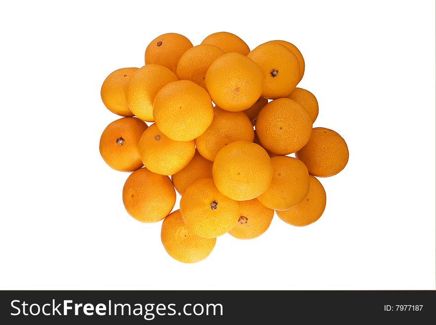 Mandarins isolated on a white background. Mandarins isolated on a white background