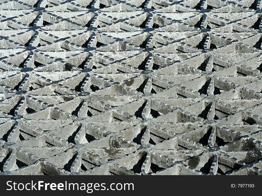 A Metal bridge grating abstract backgound