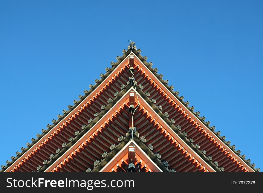 Three tiers of the red pagoda of Chikurinji temple.
Kochi, Japan