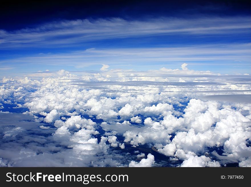 Cloudy blue sky on a sunny day. Cloudy blue sky on a sunny day.