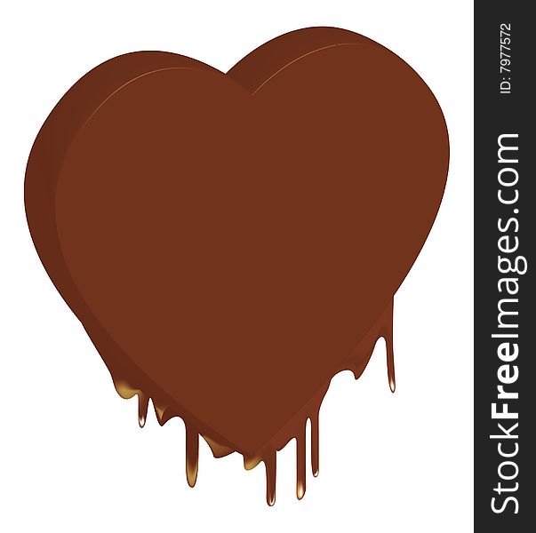 3D chocolate heart that you are dissolving
