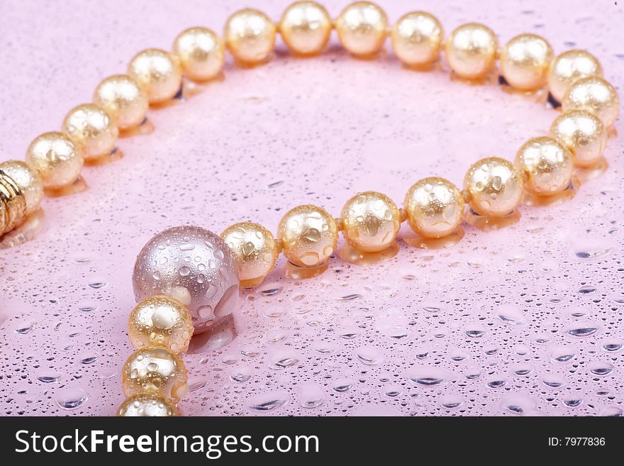 Pearls on pink