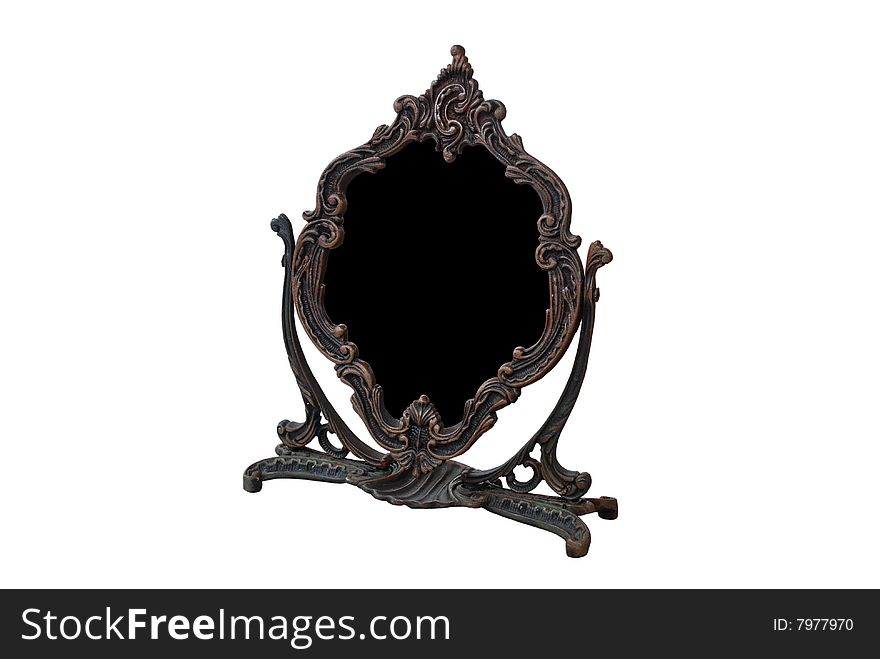 Bronze old home mirror desktop for interior