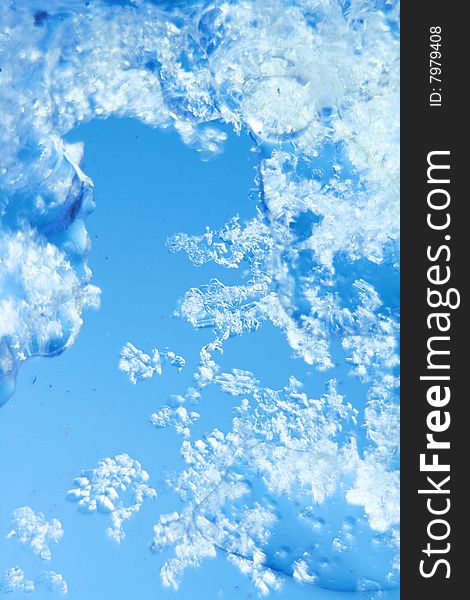Frost pattern with blue background. Frost pattern with blue background