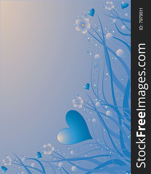 The vector illustration contains the image of valentines background