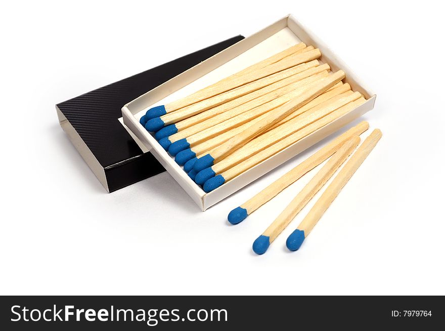 Boxes of matches isolated on a white background