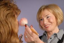 Attractive Older Lady Make Up Artist Stock Photography Attractive Older Lady Make Up Artist Stock Photography