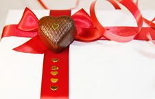 I Love You - Red Ribbons And Heart Chocolates Stock Image I Love You - Red Ribbons And Heart Chocolates Stock Image