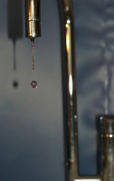 Water Drops And Spigot Stock Images