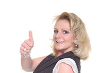 Woman To Show Something Royalty Free Stock Image Woman To Show Something Royalty Free Stock Image