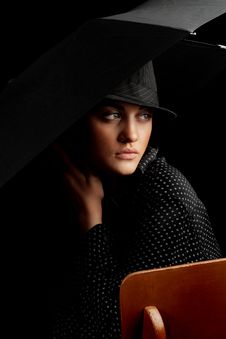 Mysterious Lady Stock Photos